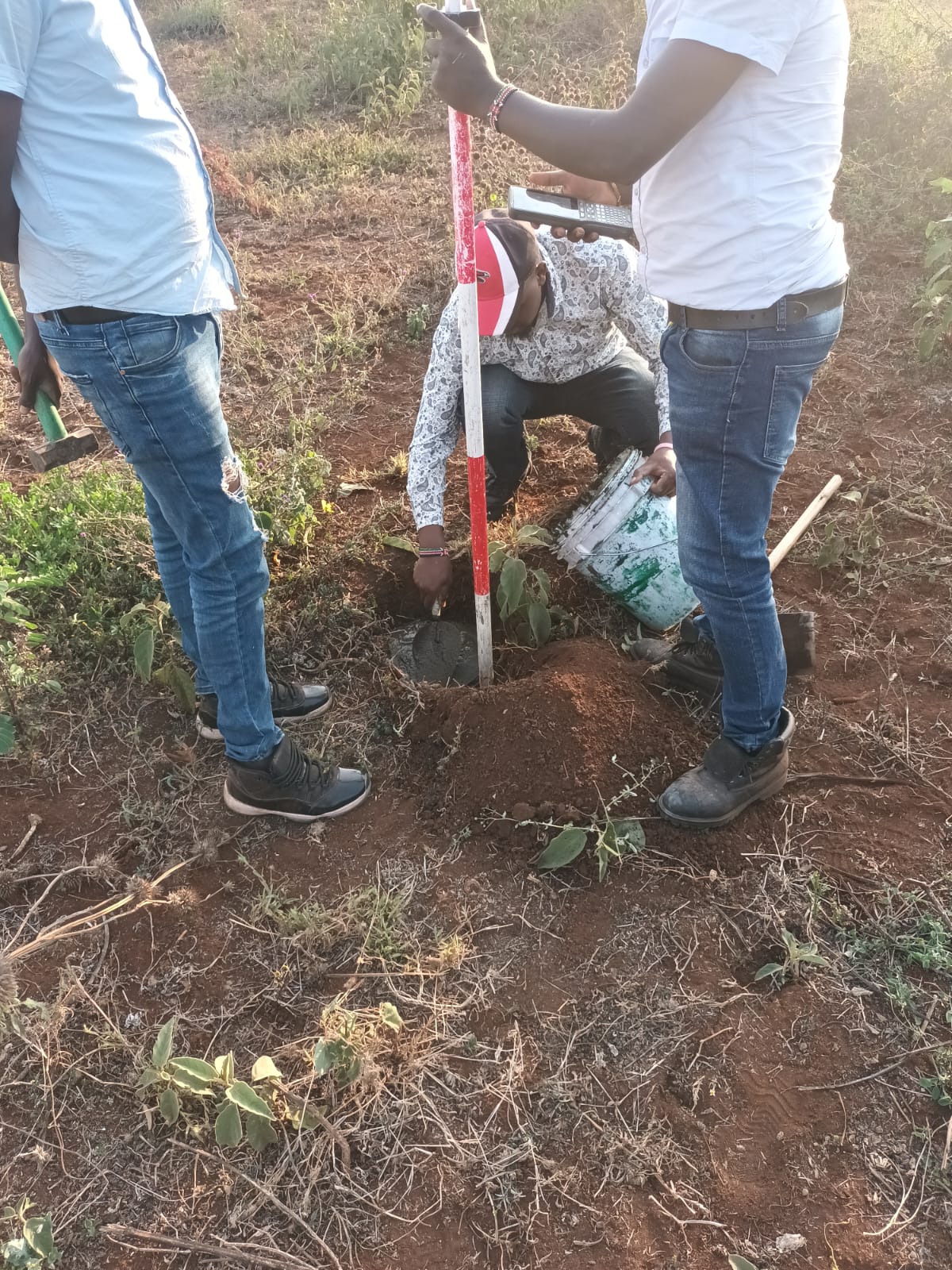 Surveyor at work site